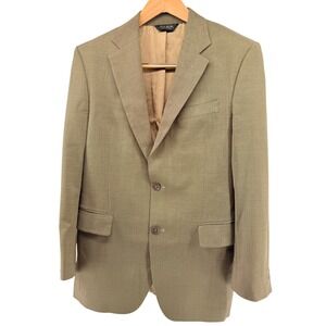 Jos. A. Bank Signature Wool Blazer Sport Coat Two Button Olive Green 38R *flaws*